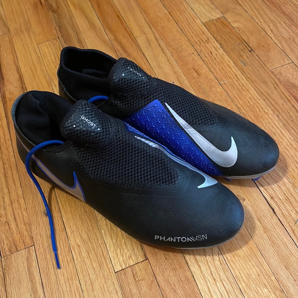 Nike Phantom VSN Academy DF FG Firm Ground Cleats (Black/Metallic) - M 10.5